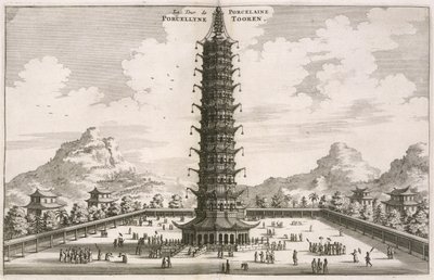The Porcelain Tower, from an Account of a Dutch Embassy to China, written and illustrated by Johannes Nieuhof and published by Jacob van Meurs by Johannes Nieuhoff